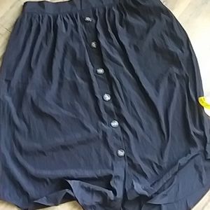 J Jill LP midi skirt black- has pockets